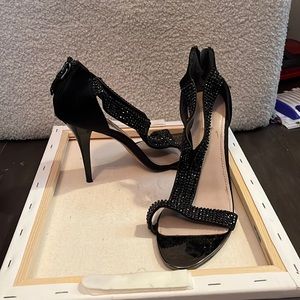 Glint sparkly black high heels! Worn once!